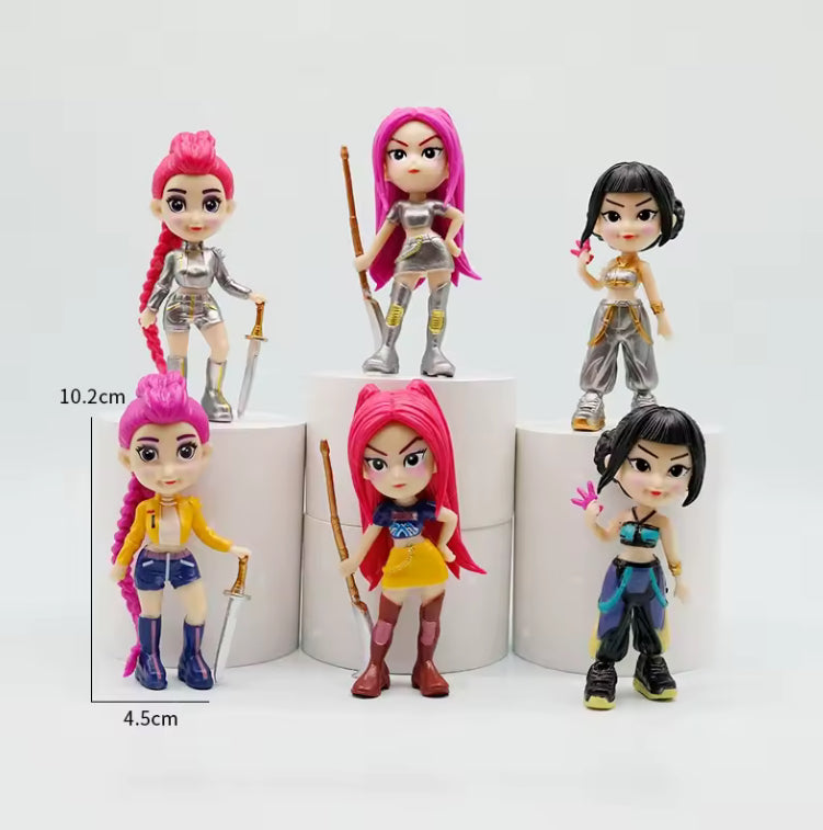 6 PC Demon Hunters Anime K-Pop Collectible Set